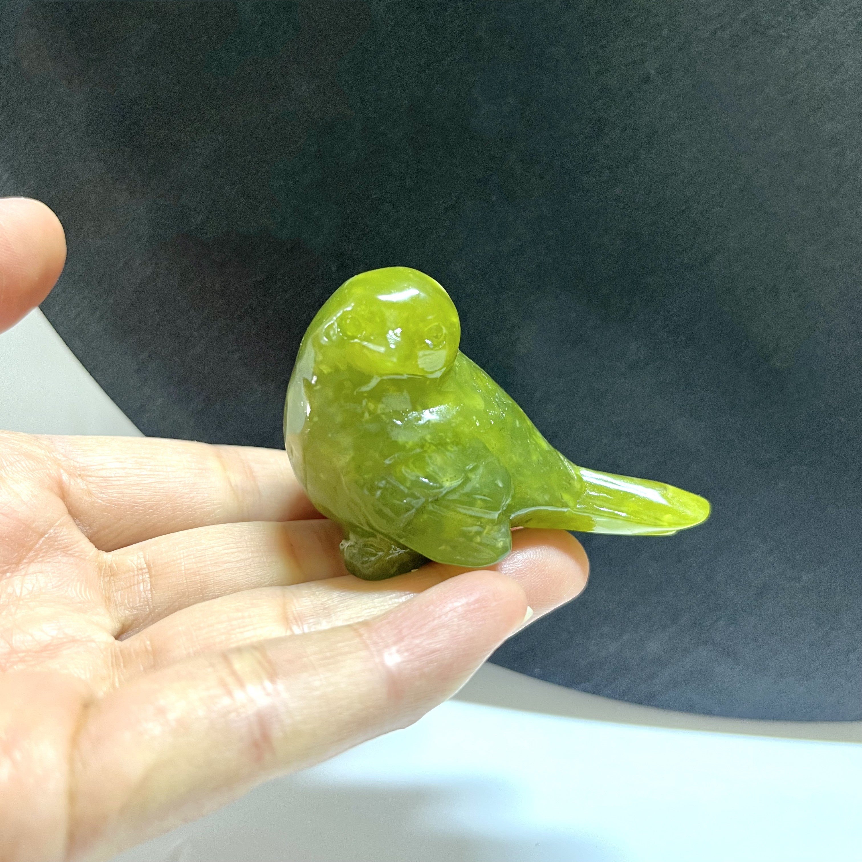 7CM Natural Stone Bird Carving