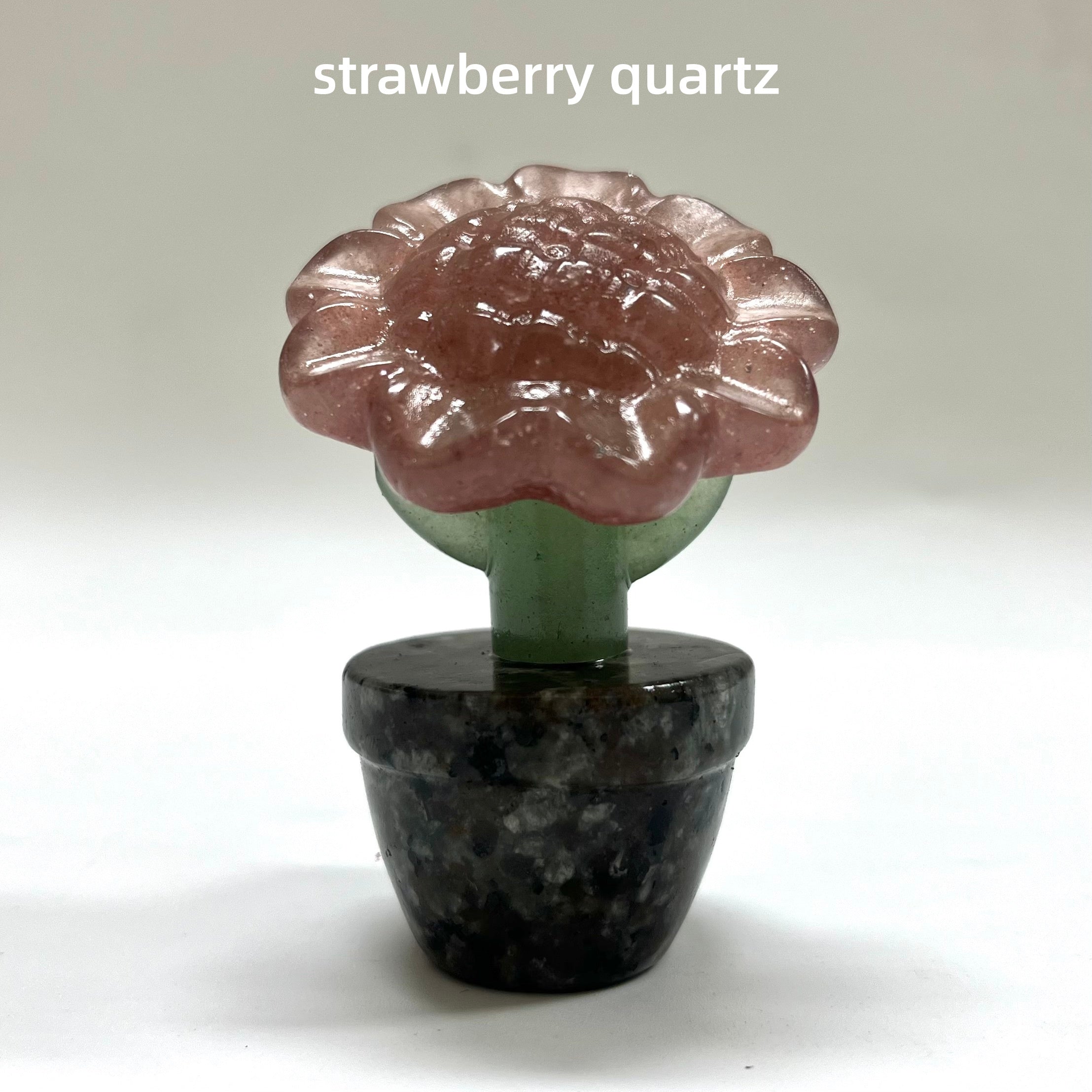 7CM Natural Stone Sunflower Carving