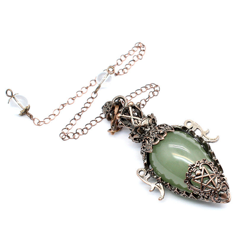 Antique Copper Crystal Vase Pendant Pendulum