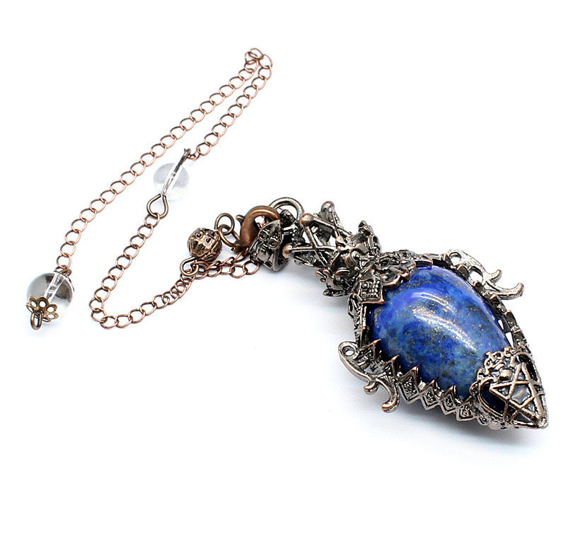 Antique Copper Crystal Vase Pendant Pendulum