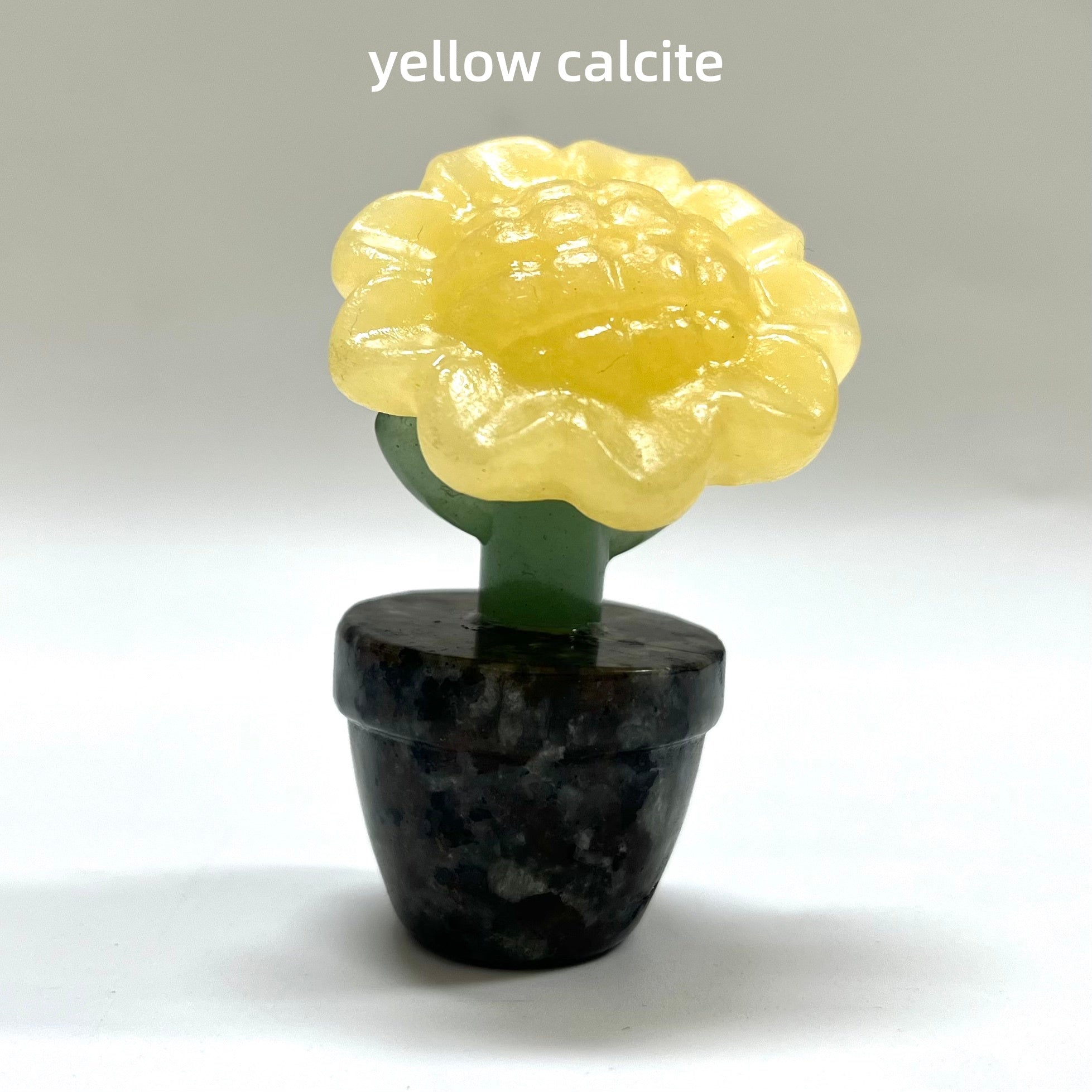 7CM Natural Stone Sunflower Carving