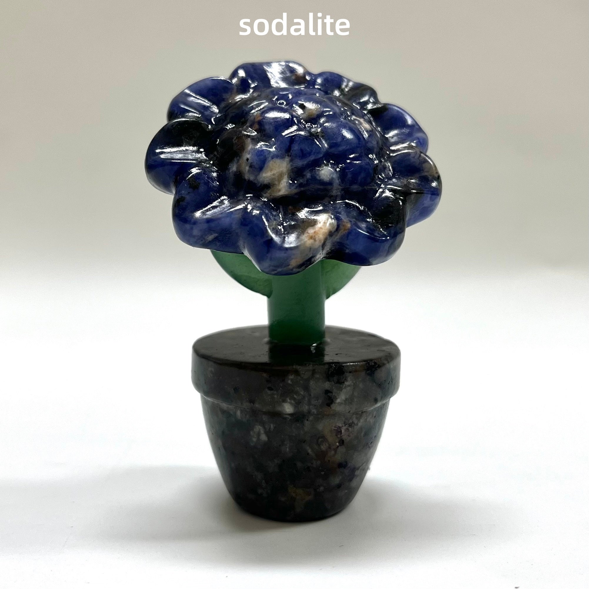 7CM Natural Stone Sunflower Carving