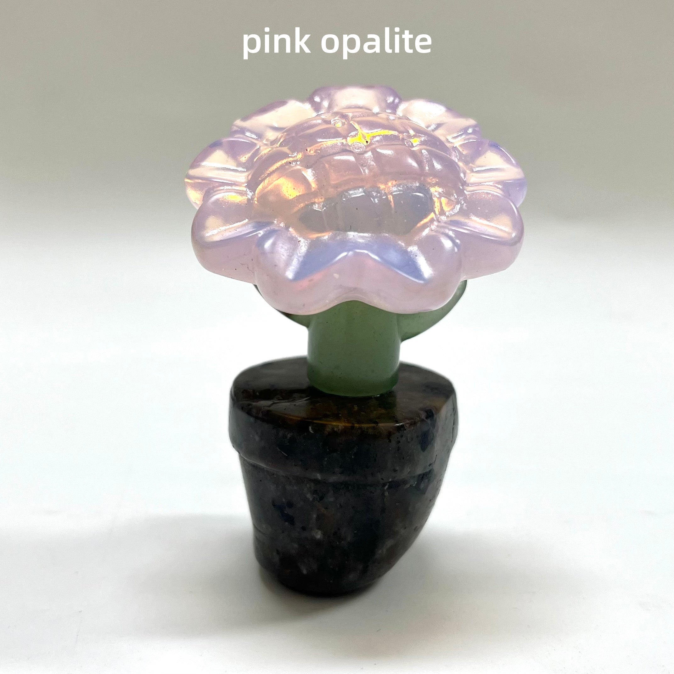 7CM Natural Stone Sunflower Carving