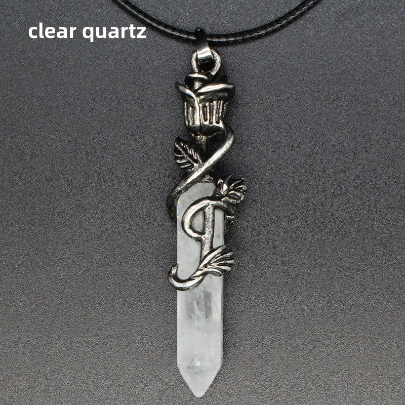 Rose Wrapped Point Pendant