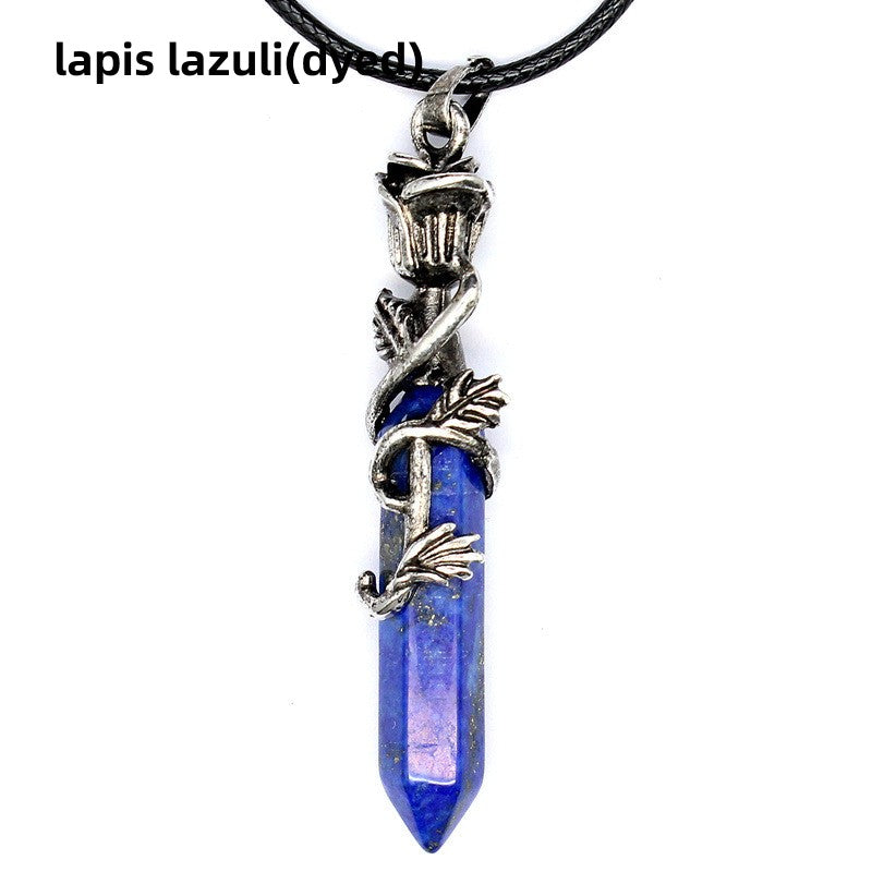 Rose Wrapped Point Pendant