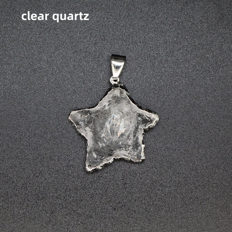 Raw Cut Moon Star Sword Heart Pendant Necklace Wholesale