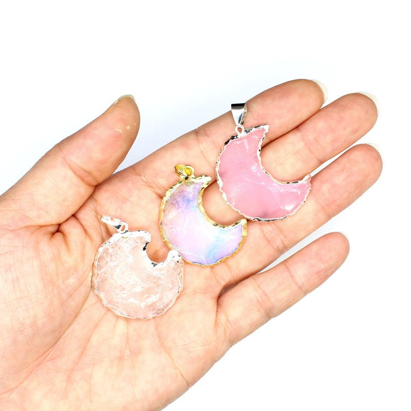 Raw Cut Moon Star Sword Heart Pendant Necklace Wholesale