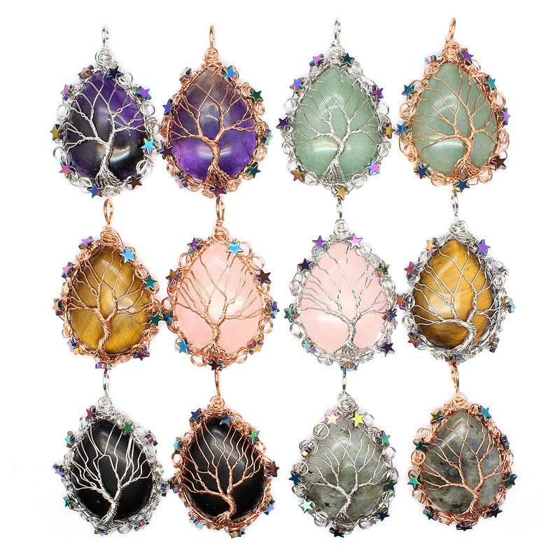 Wire Wrapped Crystal Teardrop Wholesale