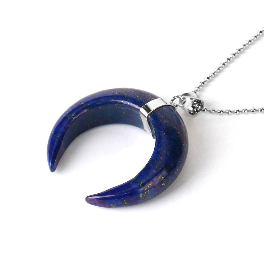 Crystal Moon Pendant Necklace