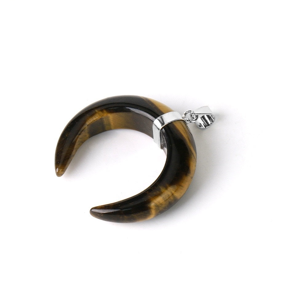 Crystal Moon Pendant Necklace