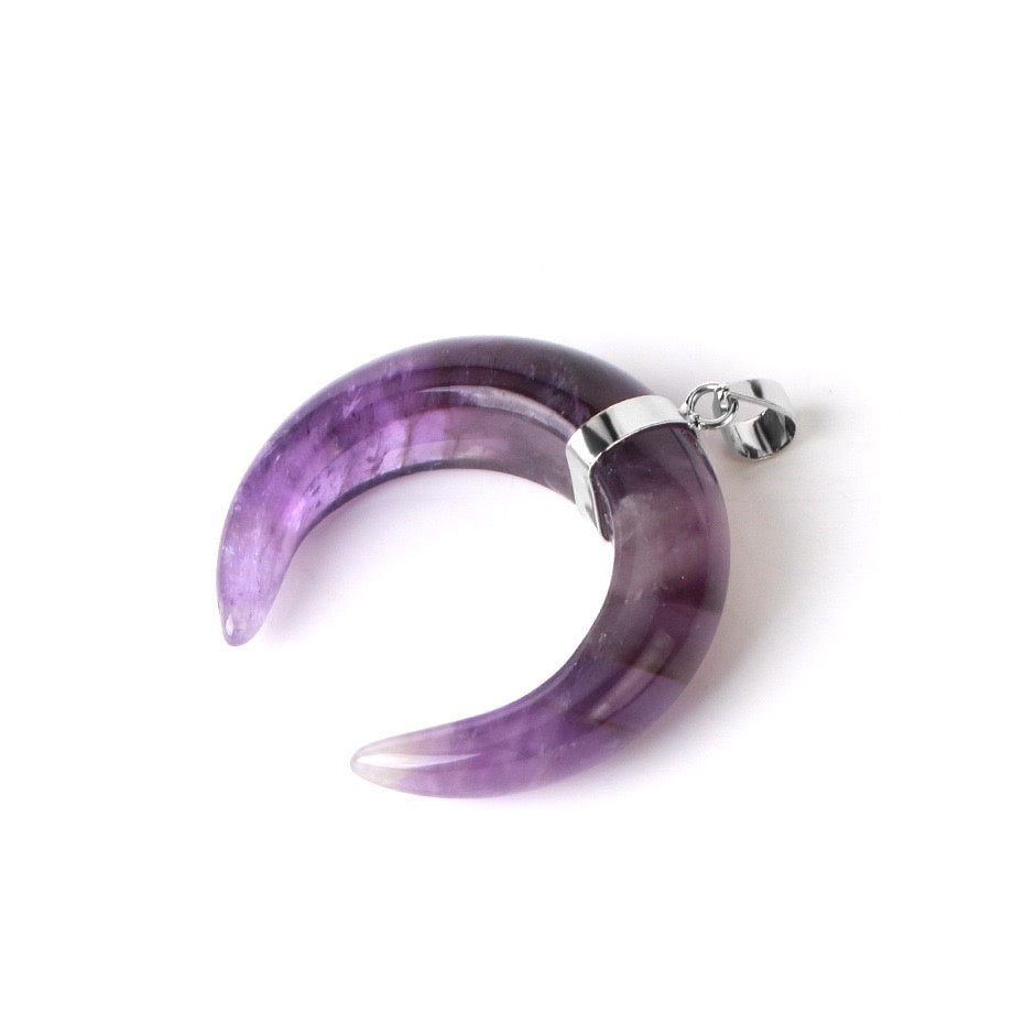 Crystal Moon Pendant Necklace