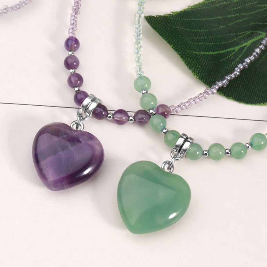 Crystal Heart Pendant Necklace