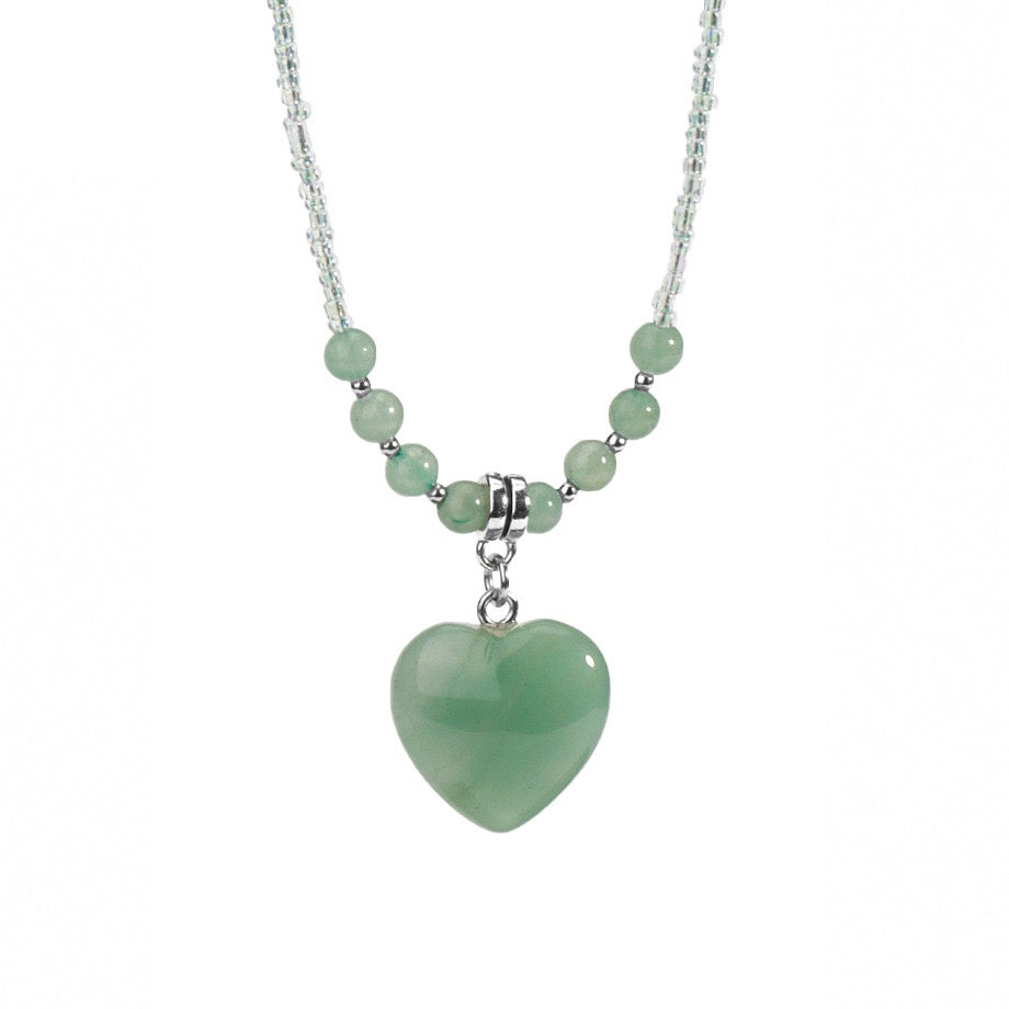 Crystal Heart Pendant Necklace