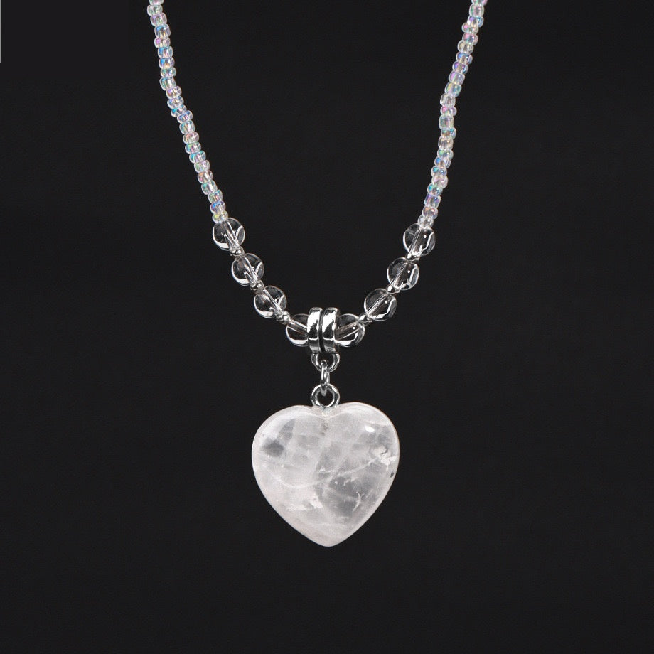 Crystal Heart Pendant Necklace