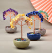 Natural Crystal Stone Chips Tree DIY Wire Wrapping Money Tree Fortune Tree Gift Home Decoration