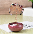 Natural Crystal Stone Chips Tree DIY Wire Wrapping Money Tree Fortune Tree Gift Home Decoration