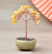 Natural Crystal Stone Chips Tree DIY Wire Wrapping Money Tree Fortune Tree Gift Home Decoration