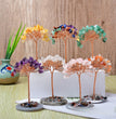 Natural Crystal Stone Chips Tree DIY Wire Wrapping Money Tree Fortune Tree Gift Home Decoration