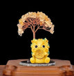 Money Lion Natural Crystal Stone Chips Tree DIY Wire Wrapping Money Tree Fortune Tree Gift Home Decoration