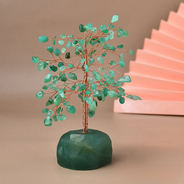 Natural Crystal Stone Chips Tree DIY Wire Wrapping Money Tree Fortune Tree Gift Home Decoration