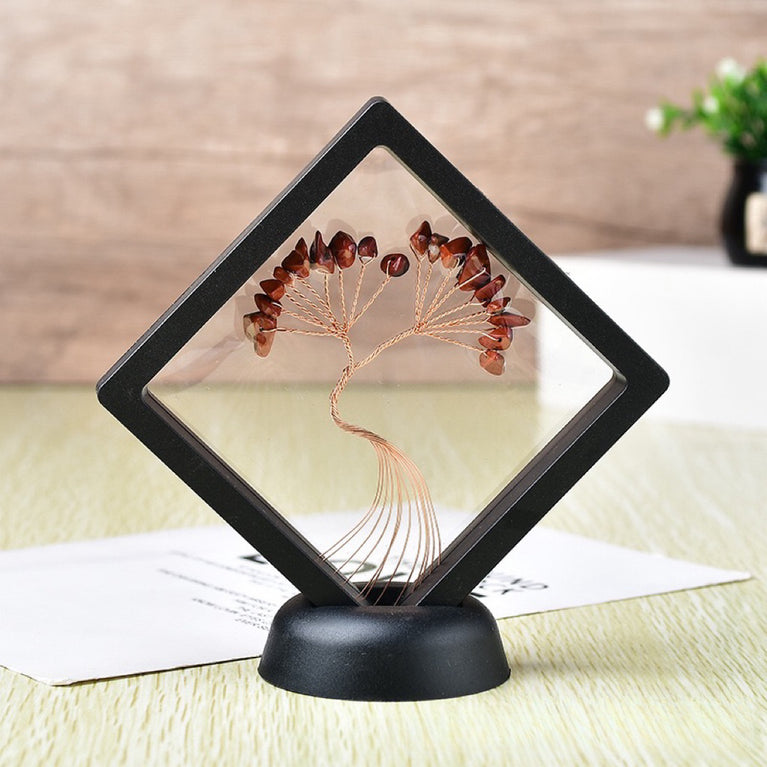 Natural Crystal Stone Chips Tree DIY Wire Wrapping Money Tree Fortune Tree Gift Home Decoration