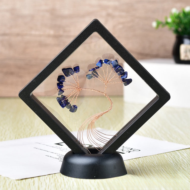 Natural Crystal Stone Chips Tree DIY Wire Wrapping Money Tree Fortune Tree Gift Home Decoration