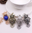 Owl Metal Sphere Holder Necklace Perfume Pendant Sweater Chain