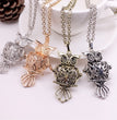 Owl Metal Sphere Holder Necklace Perfume Pendant Sweater Chain