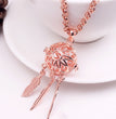 Dream Catcher Metal Sphere Holder Necklace Perfume Pendant Sweater Chain