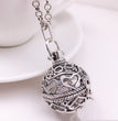 Heart Metal Sphere Holder Necklace Perfume Pendant Sweater Chain