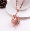 Swan Metal Sphere Holder Necklace Perfume Pendant Sweater Chain