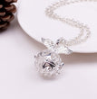 Angel Wing Metal Sphere Holder Necklace Perfume Pendant Sweater Chain