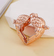 Heart Angel Wing Metal Sphere Holder Necklace Perfume Pendant Sweater Chain