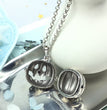 Pumpkin Lantern Metal Sphere Holder Necklace Perfume Pendant Sweater Chain