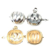 Pumpkin Lantern Metal Sphere Holder Necklace Perfume Pendant Sweater Chain