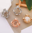 Four Leaf Clover Metal Sphere Holder Necklace Perfume Pendant Sweater Chain