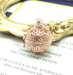 Flower Metal Sphere Holder Necklace Perfume Pendant Sweater Chain