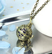 Butterfly Metal Sphere Holder Necklace Perfume Pendant Sweater Chain