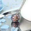 Butterfly Metal Sphere Holder Necklace Perfume Pendant Sweater Chain