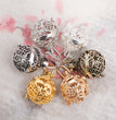 Hearts Metal Sphere Holder Necklace Perfume Pendant Sweater Chain