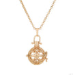 Hearts Metal Sphere Holder Necklace Perfume Pendant Sweater Chain