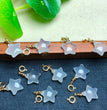 Natural White Agate Star Jewelry Charms Pendants