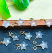 Natural White Agate Star Jewelry Charms Pendants