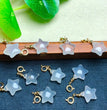 Natural White Agate Star Jewelry Charms Pendants