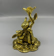 Rabbit Metal Crystal Sphere Holder Ball Stand Decoration