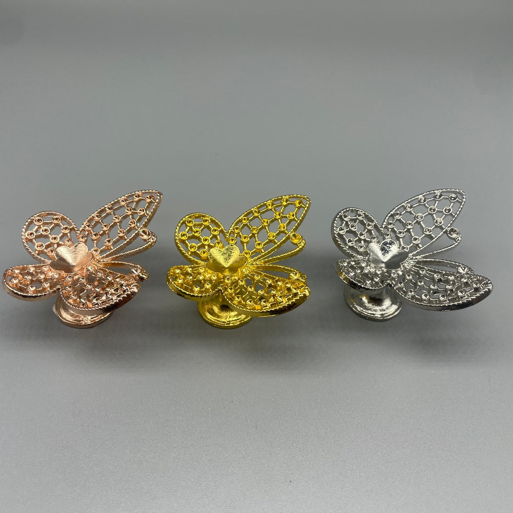 Butterfly Metal Crystal Sphere Holder Ball Stand Decoration