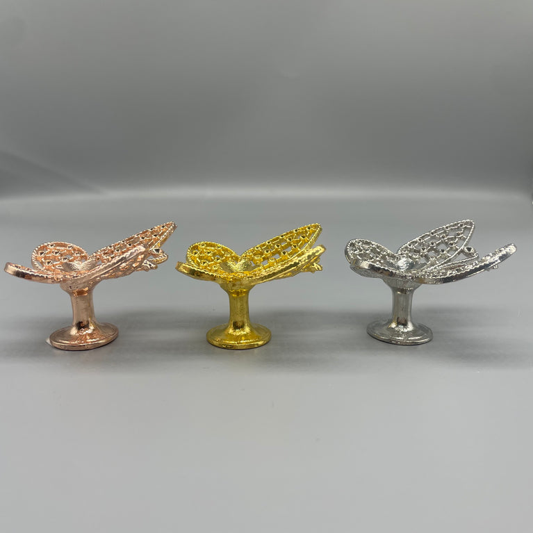 Butterfly Metal Crystal Sphere Holder Ball Stand Decoration