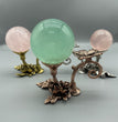 Flower with Butterfly Metal Crystal Sphere Holder Ball Stand Decoration