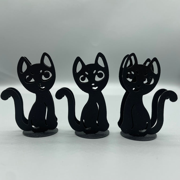 Black Cat Crystal Sphere Holder Ball Stand Decoration