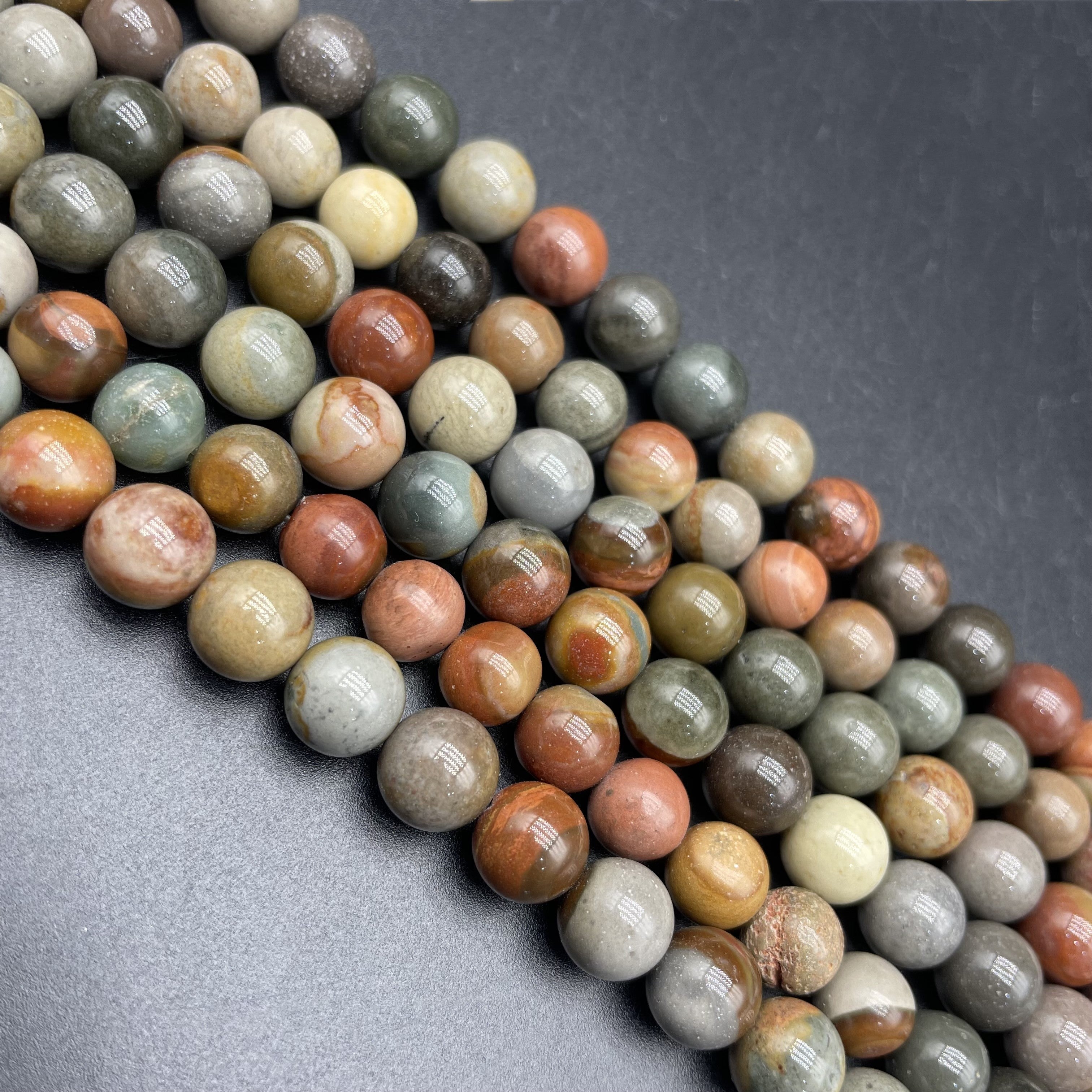 Polychrome Beads Strands Loose Beads Jewelry DIY Bracelets